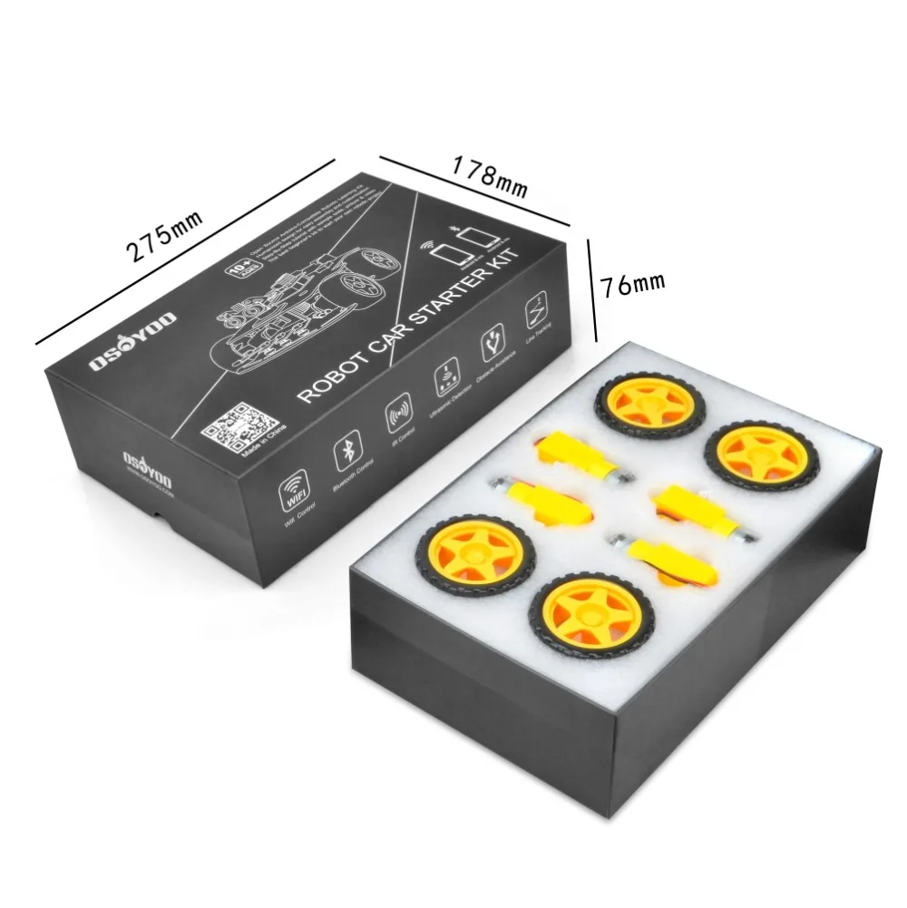 OSOYOO 4WD робот автомобильный стартовый набор V2.0 для Arduino UNO умный проект приложение симулятор вождения Стволовые игрушки подарки для детей подростков