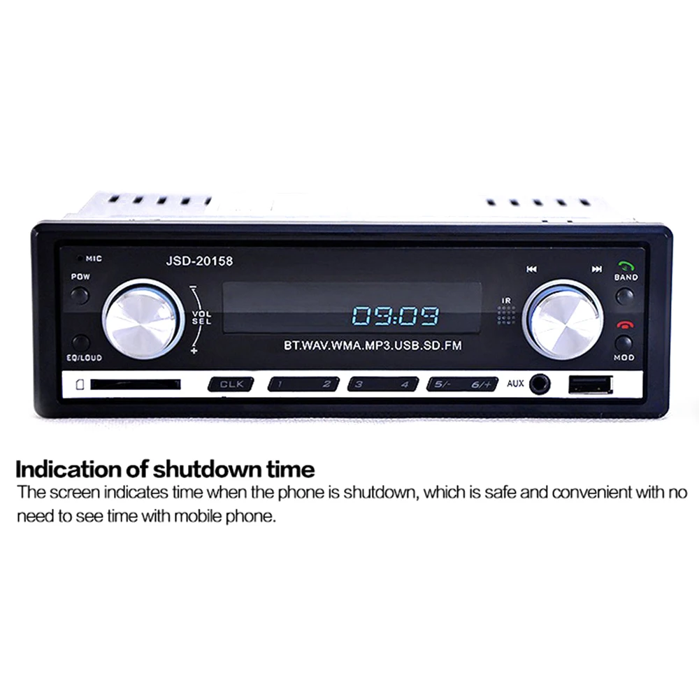 20158 12 в Bluetooth V2.0 автомобильный аудио стерео MP3 плеер в тире FM радио приемник Поддержка USB AUX вход с пультом дистанционного управления