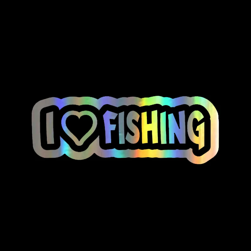 I LOVE HEART FISHING Fashion виниловые наклейки для автомобиля 12 см * 4 3