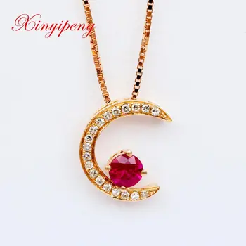 Xin yi peng 18 k rose gold natural ruby pendant with a diamond pendant woman fashion valentine's day gift
Xin yi peng 18 k rose gold natural ruby pendant with a diamond pendant woman fashion valentine's day gift