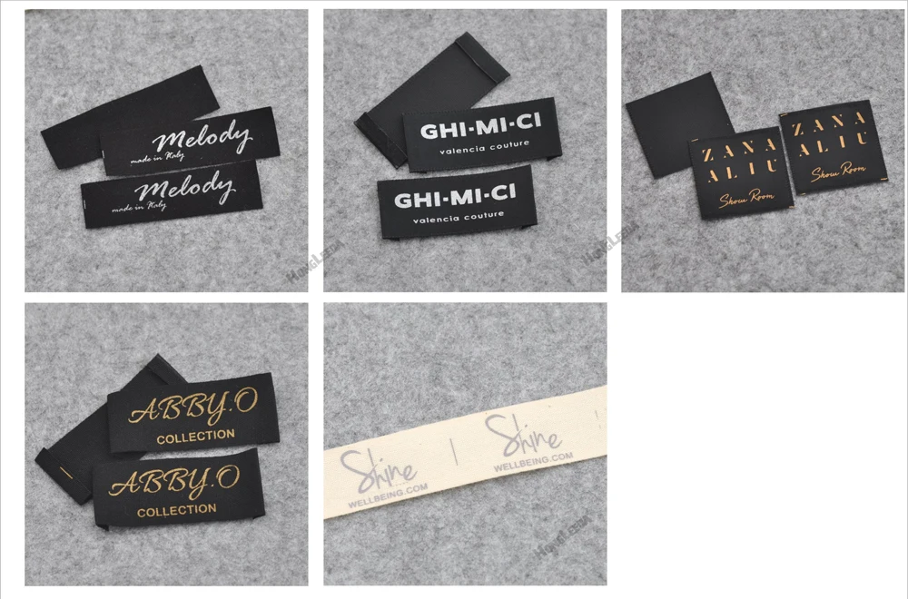 gold print labels