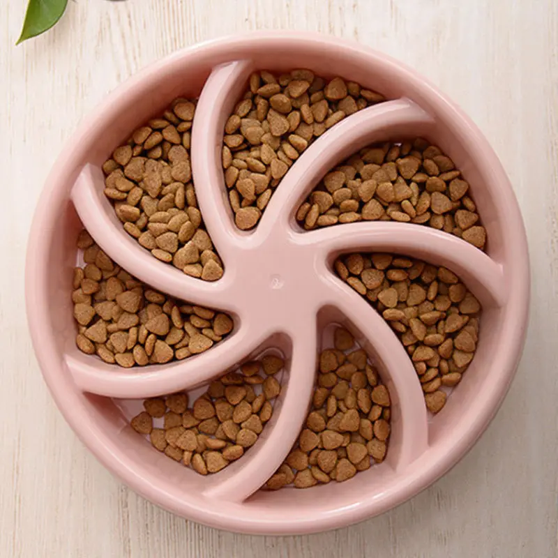 High Quality Plastic Slow Feeder Dog Bowl Pet Dog Feeding Food