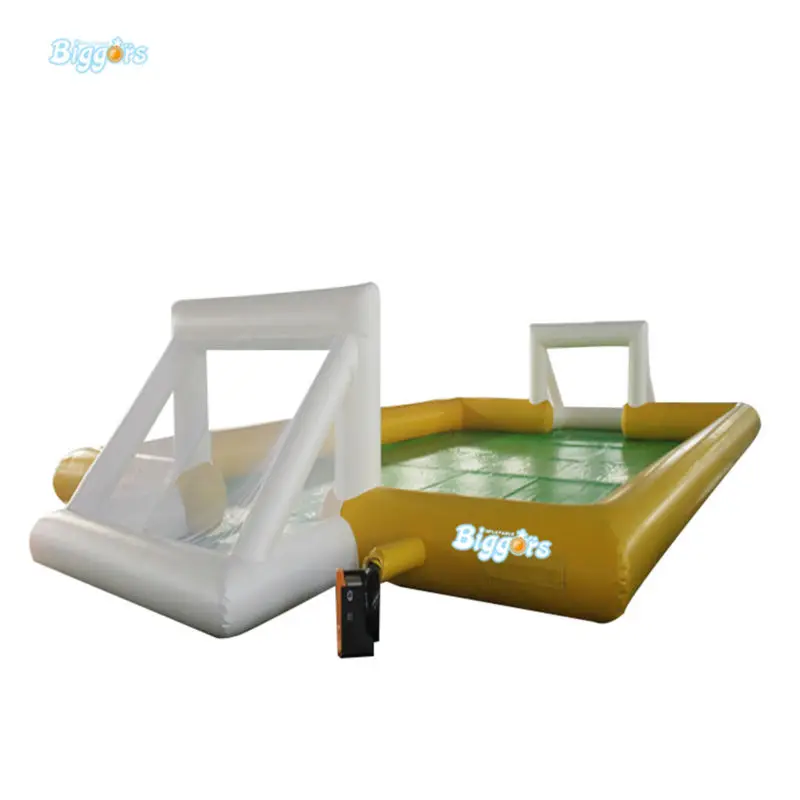 

Inflatable Biggors Commercial Grade Inflatable Football Field Playing With Soap Water