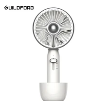 Guildford 5 лопастей портативный охлаждающий вентилятор 2000 мАч 3 уровня скорости ветра регулируемые мини удобные вентиляторы USB Перезаряжаемый с подставкой