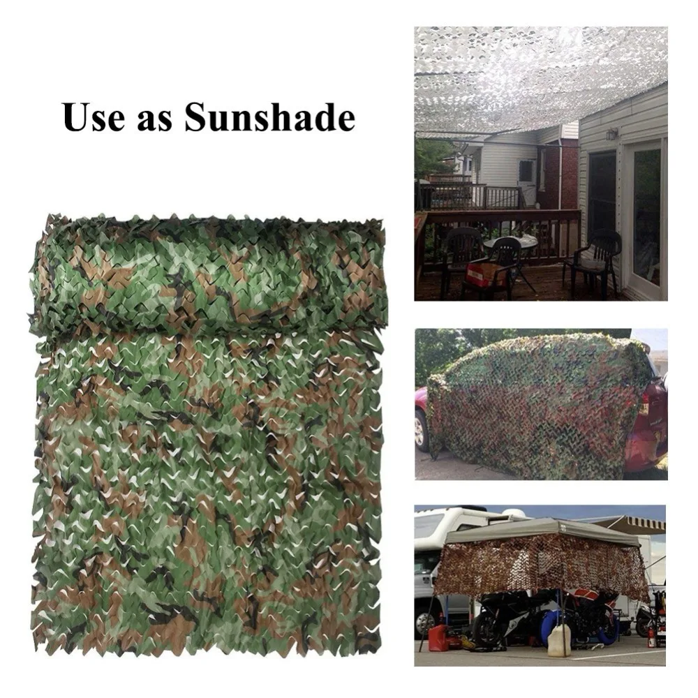 المحمولة 2x3 M التمويه المعاوضة كامو الصيد التخييم العسكرية خيمة الظل الجنبات الشمس المأوى الغابة الستائر سيارة- يغطي صافي