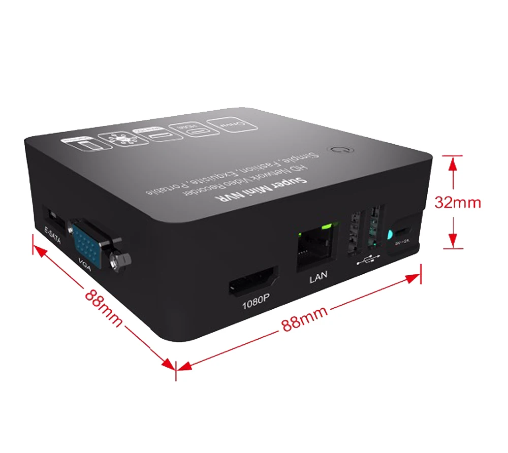  1080P Mini NVR 8CH Full HD Network Video Recorder CCTV NVR ONVIF Security IP Camera System P2P 15 M - 32792614087