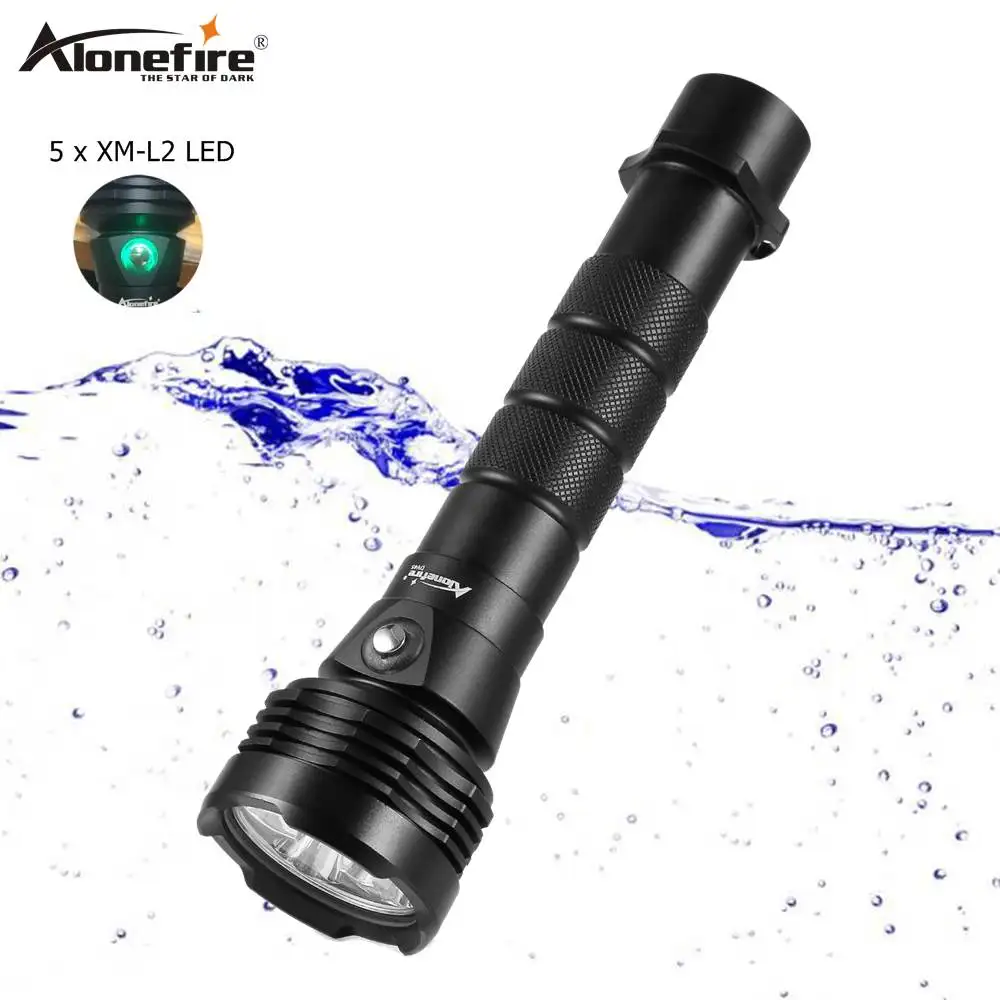 AloneFire DV45 Diving flashlight 18650 LED Underwater torch XM L2