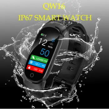 

QW16 IP67 Bluetooth Smart Watch Heart Rate Blood Pressure Sport Fitness Tracker