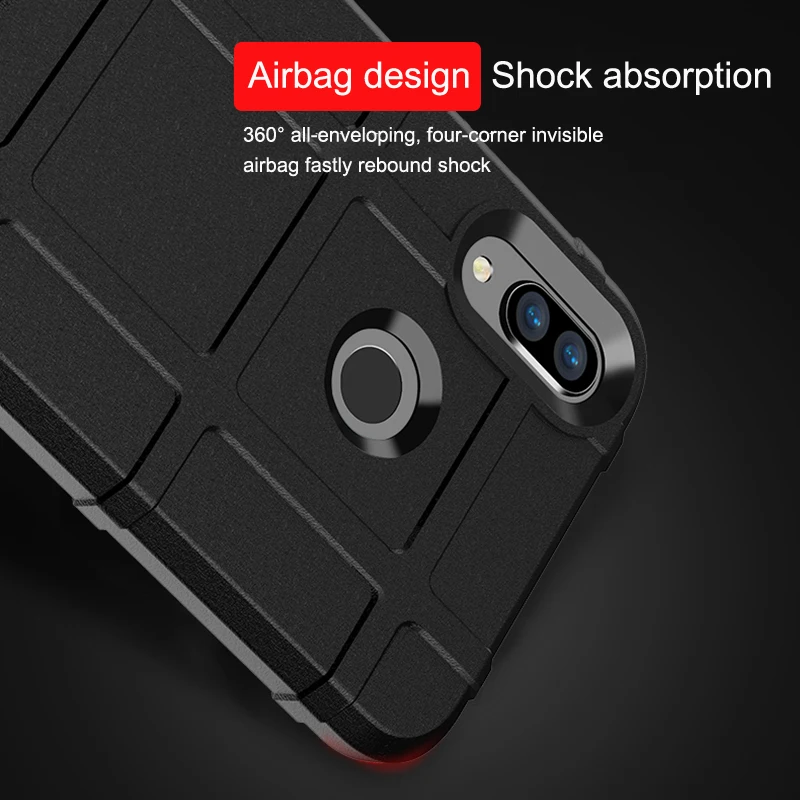 

Soft Case For Huawei P Smart Plus Cases Army Heavy Silicone Shield Protective Cover for Huawei Nova 3i P Smart+ Bumper Funda