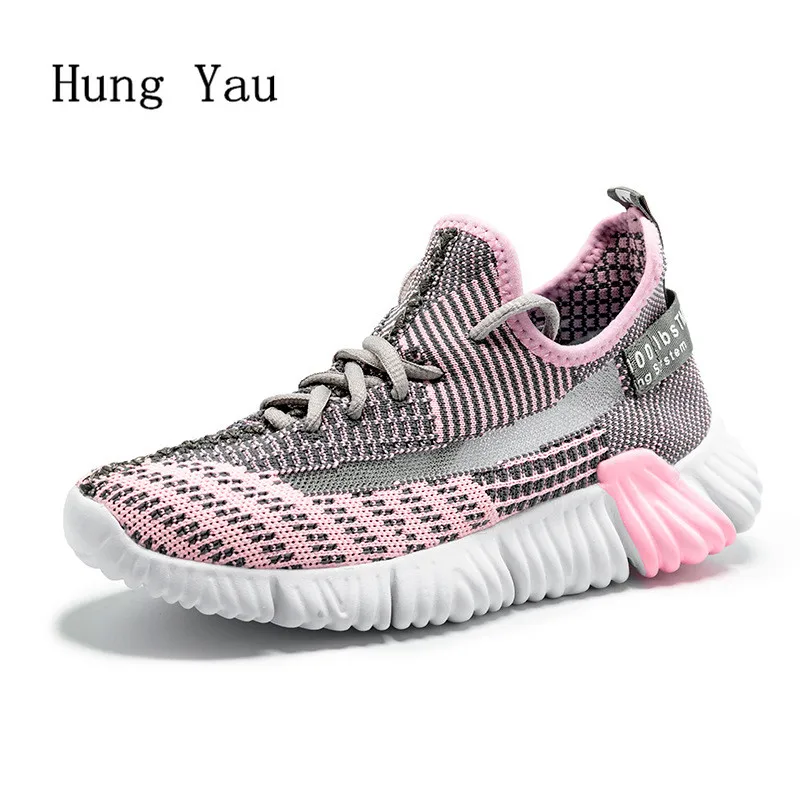 

Women Casual Shoes Flats Fashion Outdoor Summer Breathable Couple Mesh Shoes Lace Up Height Increasing Woman Platform