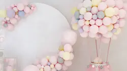 10 шт. Макарон баллоны Baby Shower Дети пользу день рождения Розовый Синий Зеленый чистый цвет шары Свадьба латексный шар поставка