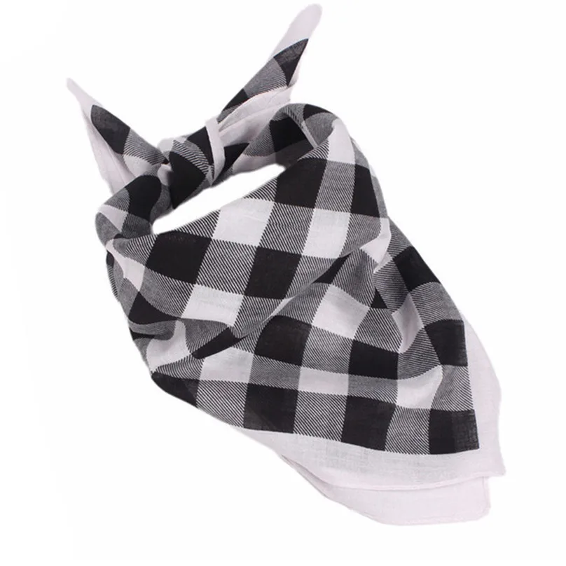 Hiking Scarves Bandana Scarf Square Head Scarf Female Plaid Bandanas Head Wrap Turban Hair Accessories Headband  #4M07 (6)