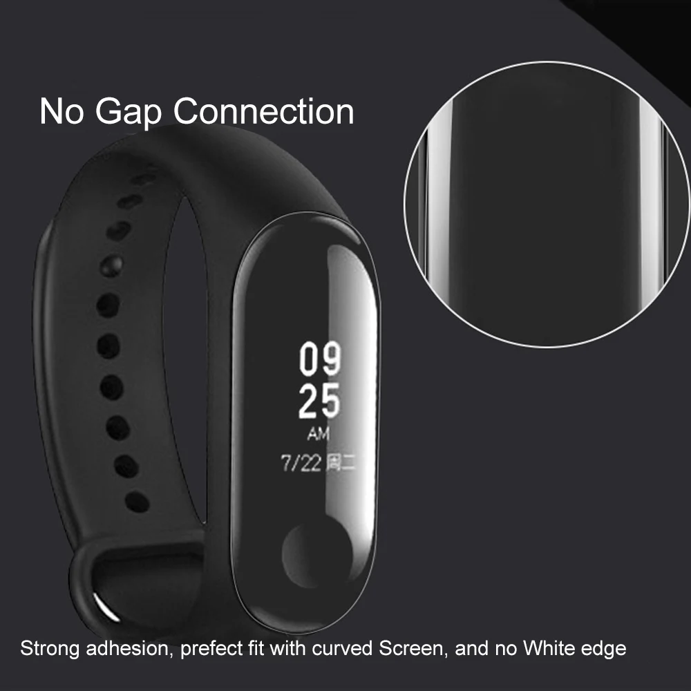 2 шт Защитная пленка для Xiaomi Mi Band 4 3 Смарт Браслет Полный экран протектор Гидрогелевая пленка не закаленное стекло