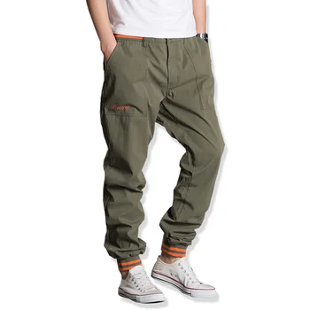 

Mens Joggers Chino Pants Casual Fashion Slim Jogger Cotton Sweatpants Large size Men Beam Feet Harem Pants Sarouel Homme