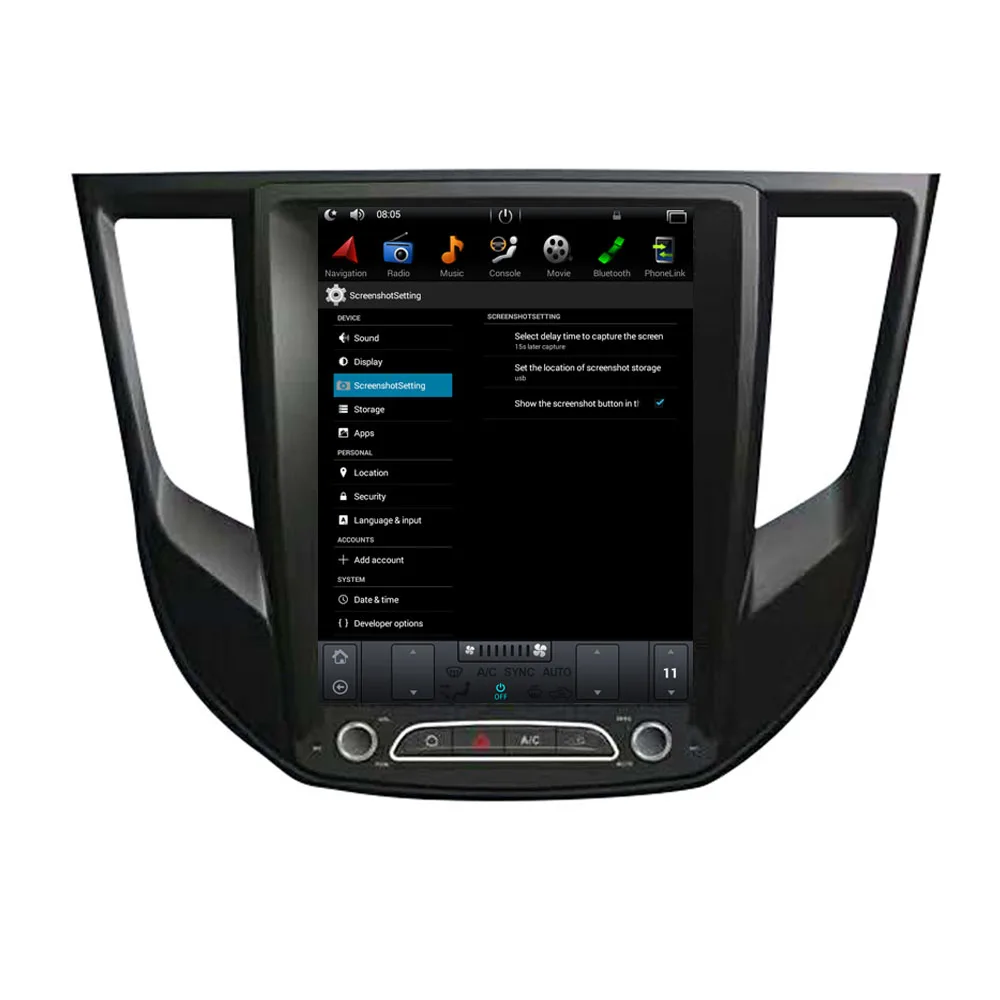 Best 10.4" Tesla Type Android Fit Mitsubishi Lancer / Lancer EX / Grand Lancer 2017 2018 2019 Car DVD Player Navigation GPS Radio 1