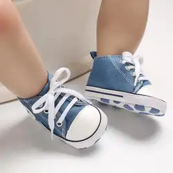 Hobbylan/мягкая обувь с подошвой для малышей; дышащая парусиновая Обувь На Шнуровке; От 0 до 1 года обувь для малышей; ботинки для малышей