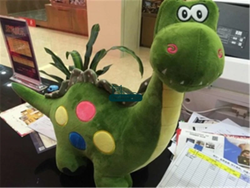 Dorimytrader Pop Cartoon Dinosaur Plush Toy 70cm Giant Stuffed Soft Animal Pillow Kids Play Doll Gift 28INCHES DY61649 (8)