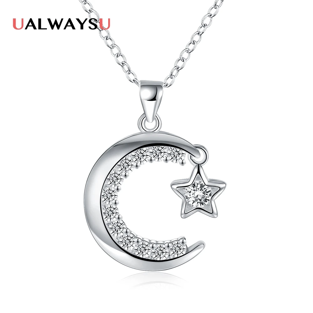N859 Оптовая Продажа Модные с серебряным покрытием Jewelry тонкой цепочке Луна