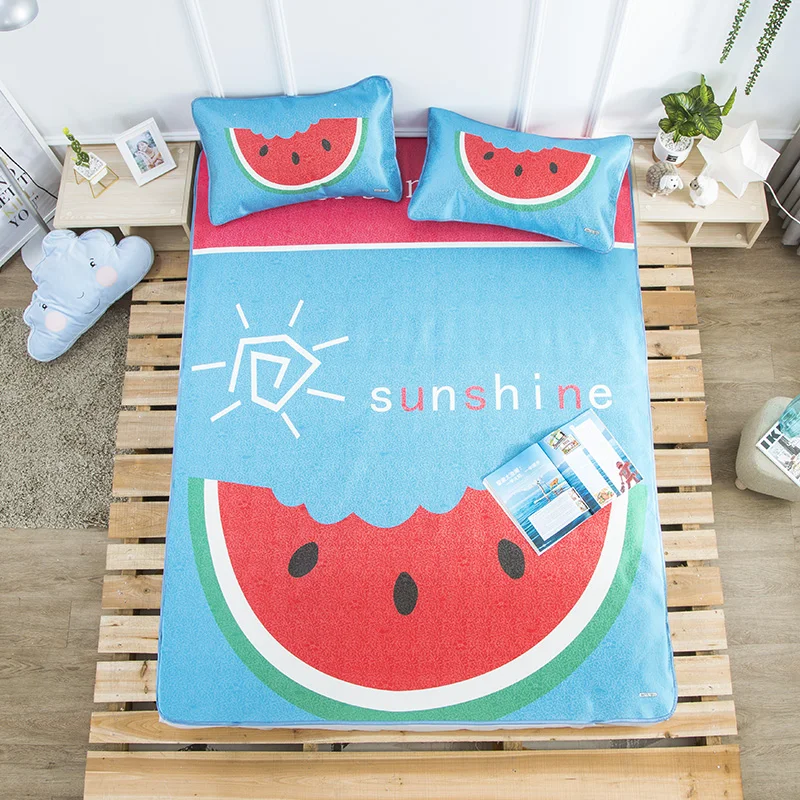 2/3-piece watermelon Printed Mattress Protector Summer Bed Mat Sleeping Pad | Дом и сад