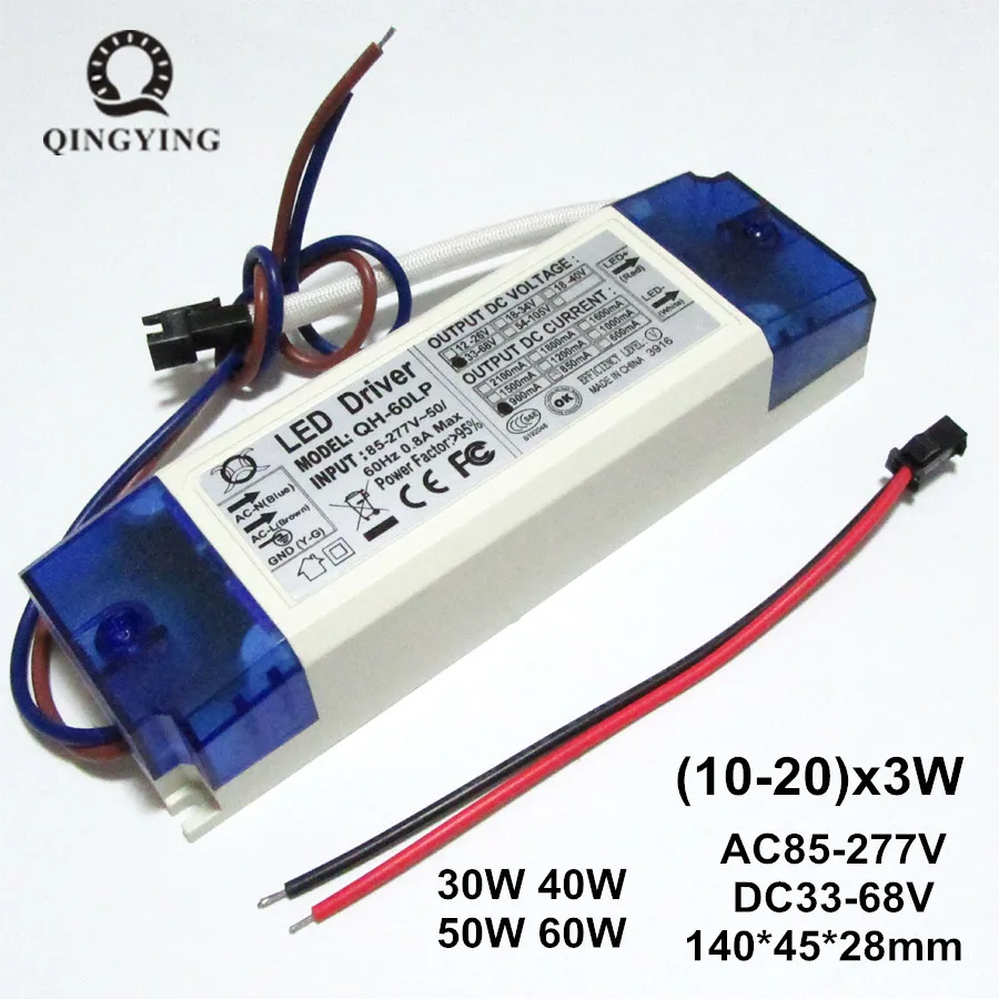 High Power LED Power Supply 10 20x3W 900mA LED Driver High Power Factor