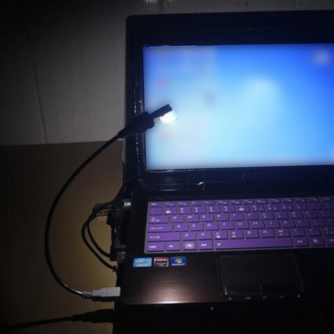 2 шт. светодиодная USB Ночная лампа Мини карманная карта питания брелок ночник 0 Вт