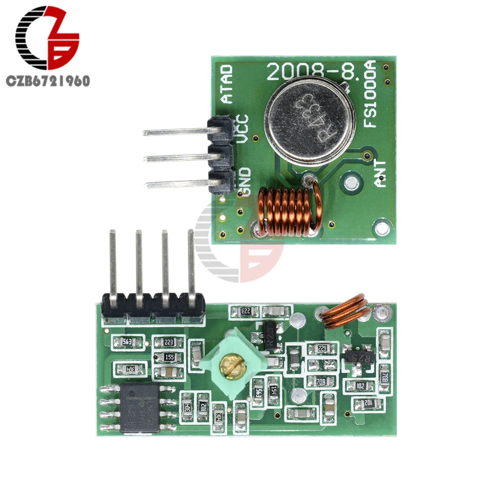 1 комплект 433 МГц РЧ беспроводной передатчик и приемник модуль приемопередатчик DIY комплект для Arduino ARM MCU WL
