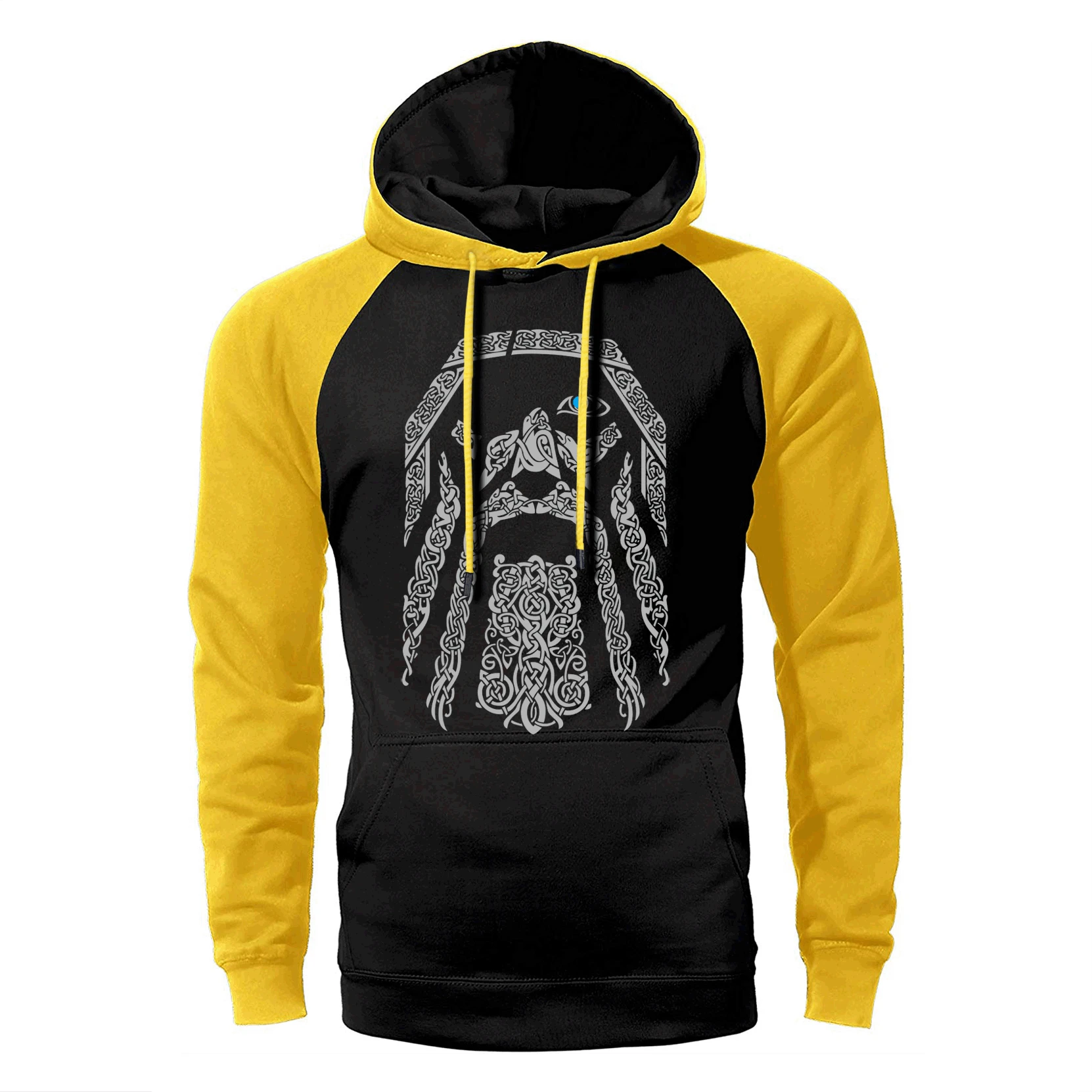 Odin Vikings Реглан Толстовка для мужчин винтажные толстовки мужские с капюшоном