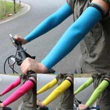 10 цветов! 1 пара Силиконовое противоскользящее покрытие льда солнцезащитные, для езды с длинным рукавом от солнца для игры в гольф охлаждения перчатки классные дышащие манжеты на велосипеде ciclismo 15