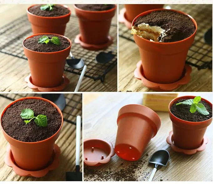 Upick Creative Flower Pot Cake Cups And Shovel Tiramisu Upick Creative Flower Pot Cake Cups And Shovel Tiramisu