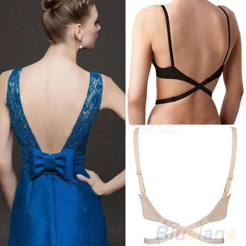 Low Back Backless Bra Strap Adapter Converter Fully Adjustable Extender