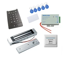 1000 пользователей отпечатков пальцев RFID двери Система контроля доступа 180 кг магнитный замок ID брелок-карточка кнопка выхода дверной звонок DC12V 3A Питание