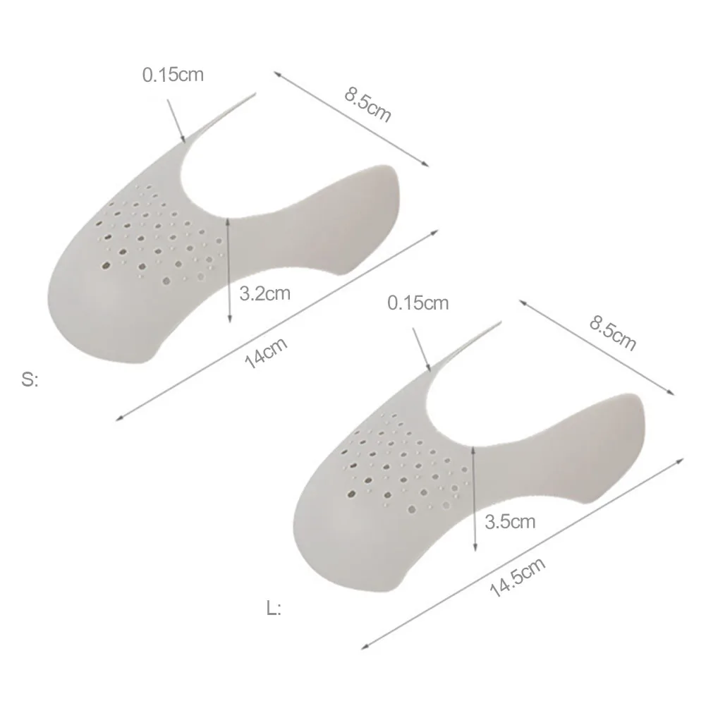1 пара протекторов, удерживающие изгиб трещин, носилки для обуви, против складок, поддержка для ног, формирователь, экспандер, практичный щит для кроссовок