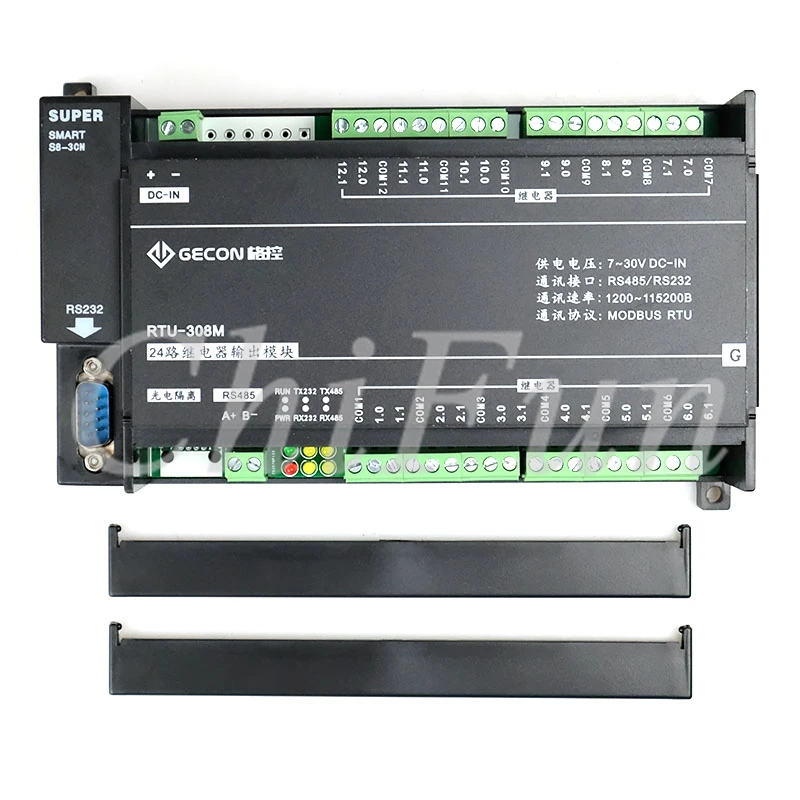 

24 way normally open relay control module RS485 interface Modbus RTU protocol IO module 5A250V