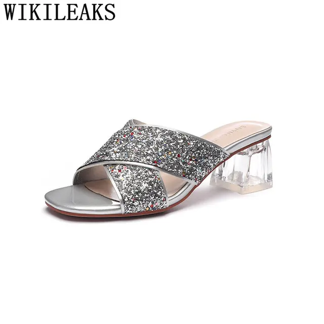 clear glitter slides
