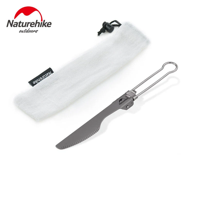 Naturehike титановая Складная ложка-вилка, ложка, посуда, легкая снаряжение для кемпинга - Цвет: knife