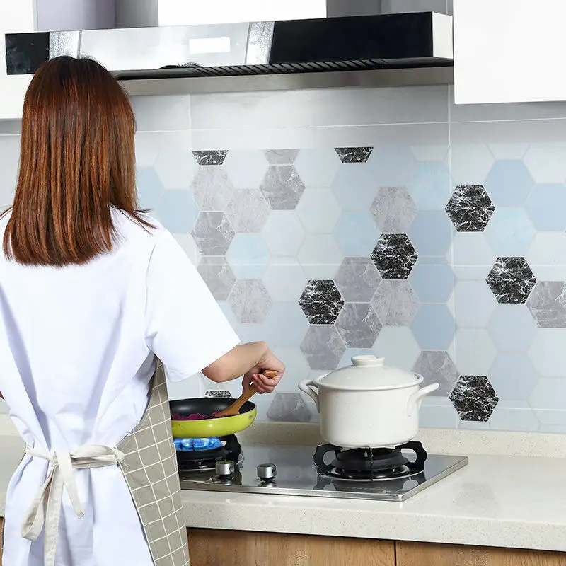 85/300cm Kitchen Anti-Oil Wall Stickers Stove Countertop Self-adhesive Paper Waterproof Bathroom Tile Posters Prints 60cm Wide