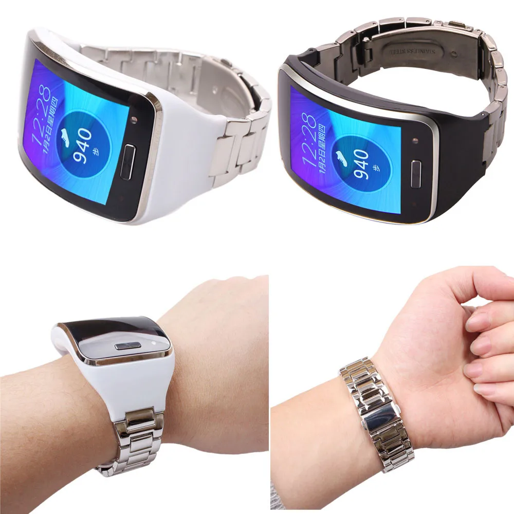 

Watchband For Samsung Gear S SM-R750 Strap Stainless Steel Metal Watch Band Wrist Strap Bracelet For Samsung Gear S SM-R750 Hot