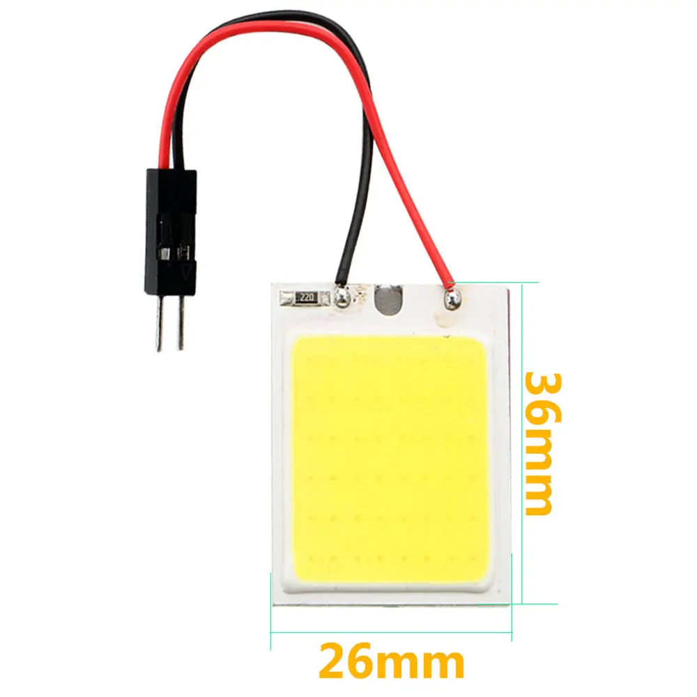 YM E-Bright 50 шт./лот 24 SMD COB чип 24 светодиодный 12 В купольный светильник с T10+ фестон-адаптер Белый Автомобильный светодиодный панельный светильник