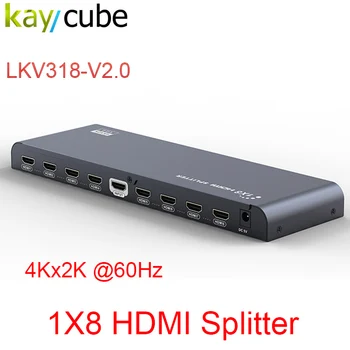 

LKV318-V2.0 1x8 HDMI Splitter With 4KX2K@60Hz For STB,DVD Blu-Ray Players Or PS3 HDCP2.2 Compatible With HDMI 3D Distribute