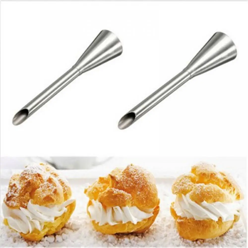 4Pcs Puff Cream Icing Piping Nozzle Tips Injector Cake Pastry Decor Baking Tools 