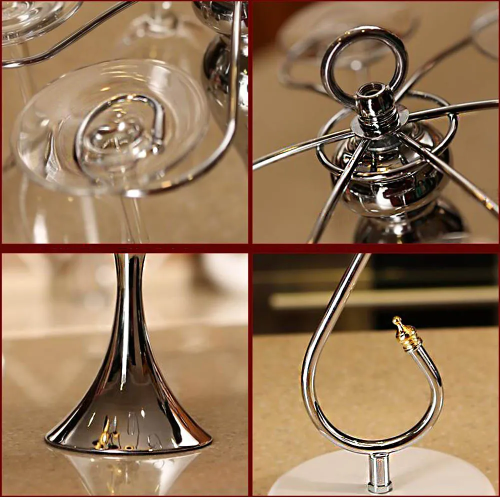 Современная подвесная стойка для вина, держатель для шампанского, держатель для бокалов из кованого железа, стойка для винного бара, стеклянная подставка для стаканов KC1282