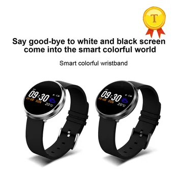 

2018 woman Colorful LCD Round Fitness Tracker female SmartBand Blood Pressure Heart Rate monitor Wristband business smart band