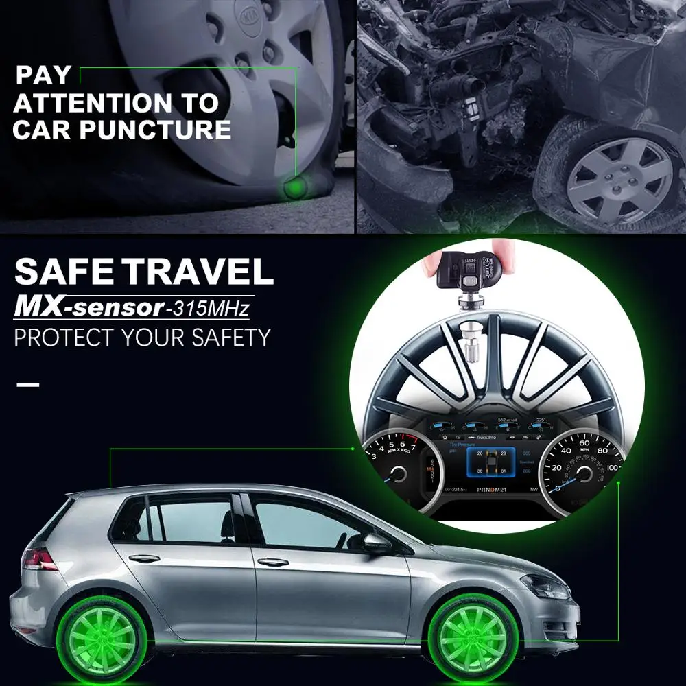 Датчик Autel TPMS датчик MX Sensor 315 МГц инструменты для ремонта шин Поддержка
