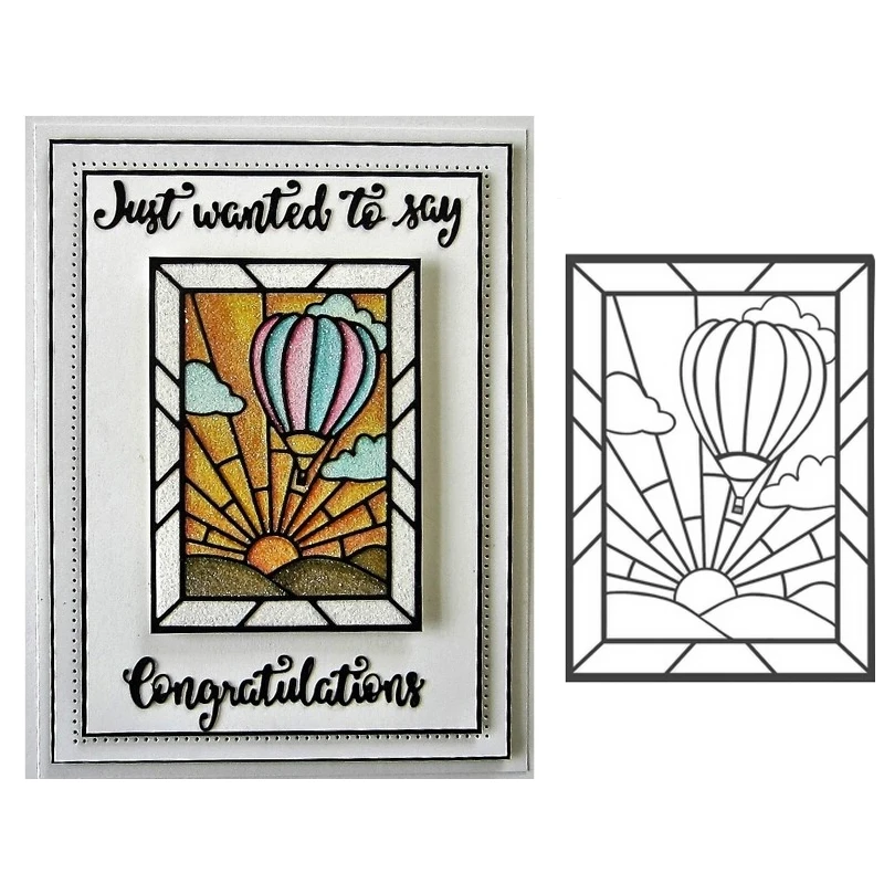

Estel Balloon Frame Background Metal Steel Cutting Dies Paper Cards Embossing Die Cut Stencils For Diy Decor Scrapbooking New