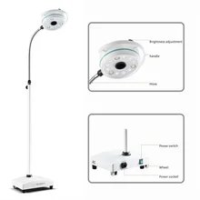 Mobile 36W LED Surgical Examination Light Shadowless Lamp Surgery Dental Department Pet Clinic Lamp Operation Light dental wall anging medical surgical oral lamp shadowless cold light with arm
