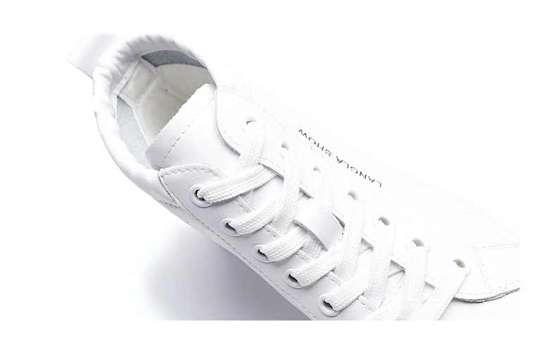 Г., весенние белые кроссовки со смайликом женская обувь на плоской платформе повседневная женская обувь с высоким берцем из натуральной кожи
