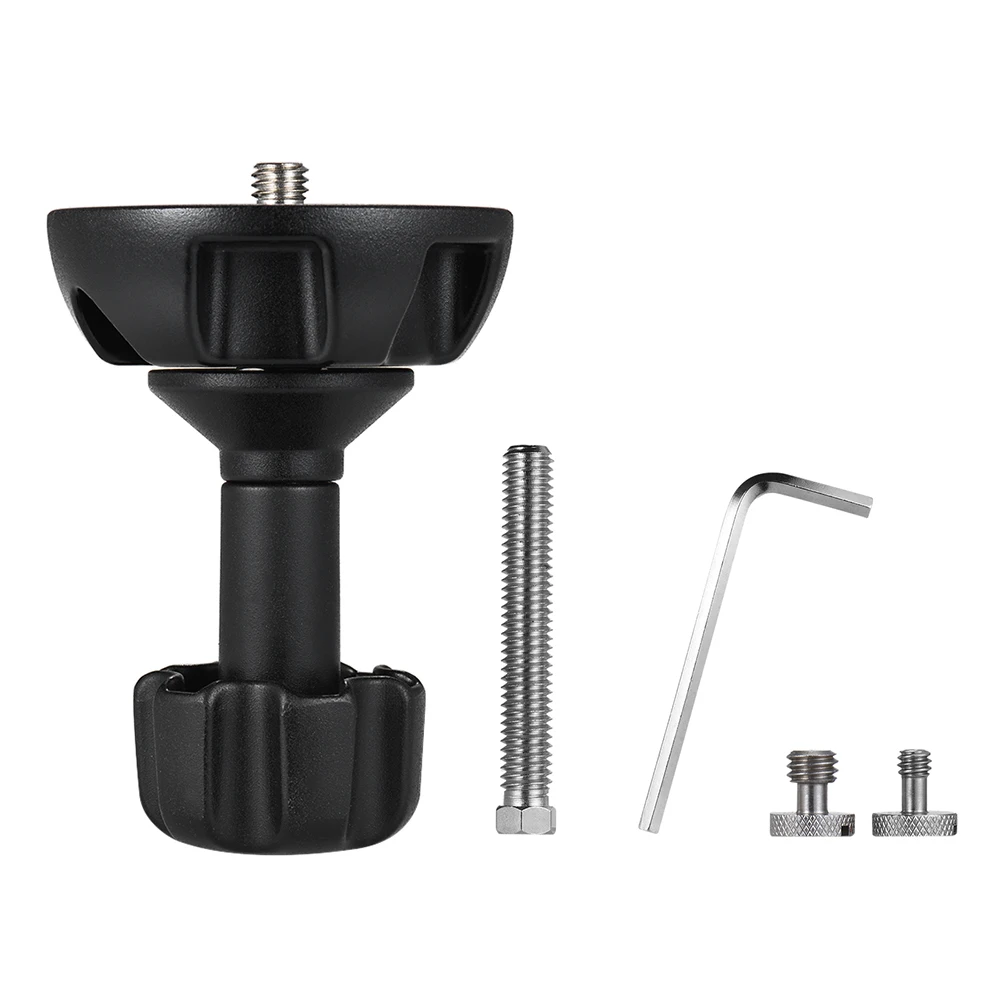 Aluminum Alloy 75mm Half Ball Flat to Bowl Adapter with 1/4" and 3/8" Screws for Fluid Head Tripod DSLR Rig Camera