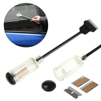

Car Sticker Paint Extension Scraper Remover Tool Long Reach Handle + Razor Blade