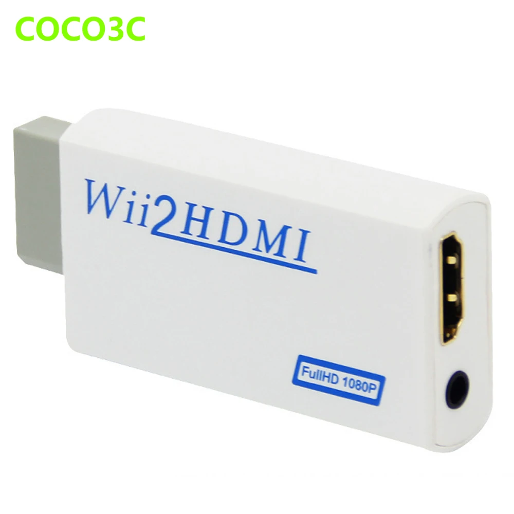 Wii To HDMI adapter 3.5mm Audio Video Output Wii2HDMI Upscaling Converter Full HD for Nitendo Wii console to 1080P HDTV Monitor