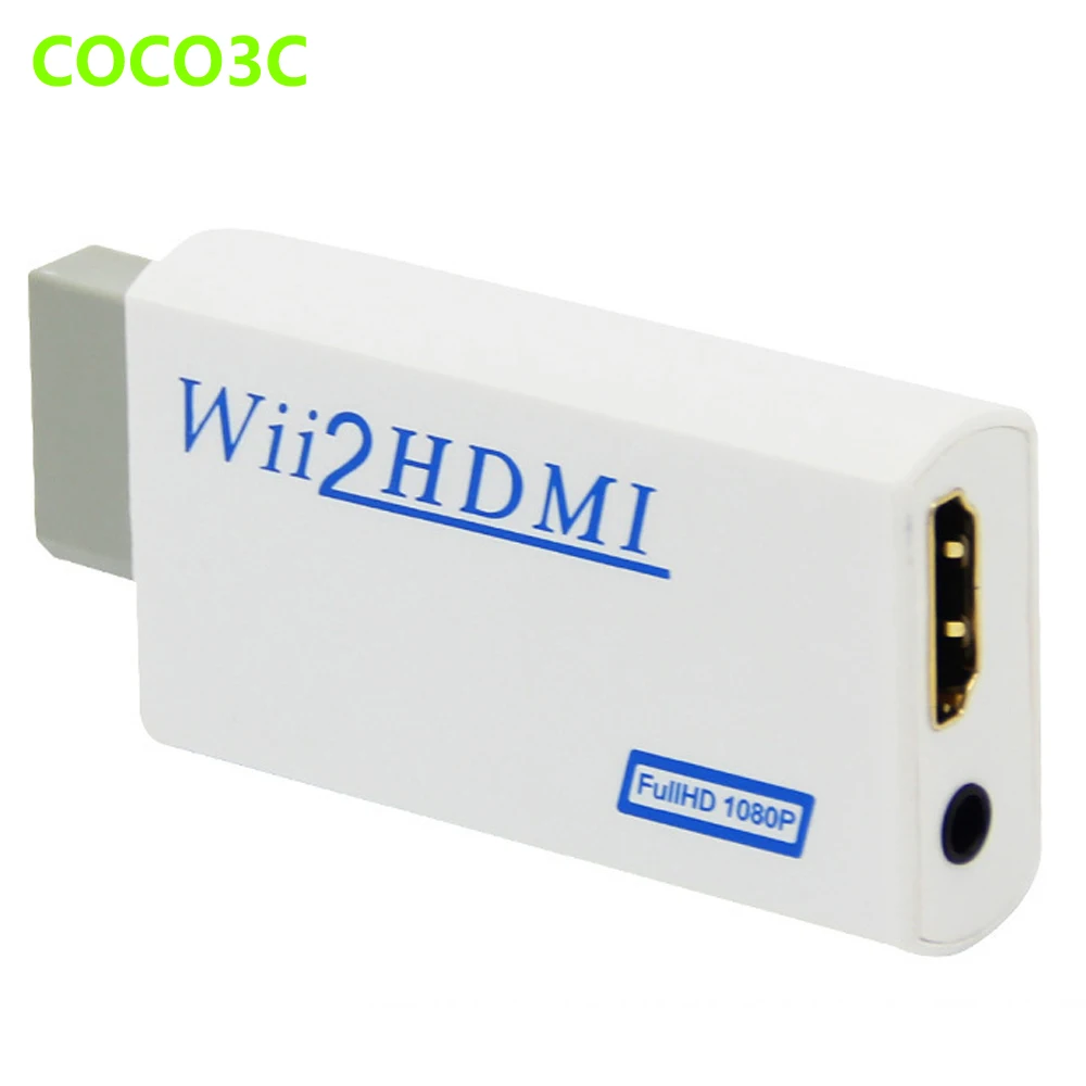 Wii To HDMI adapter 3.5mm Audio Video Output Wii2HDMI Upscaling Converter Full HD for Nitendo Wii console to 1080P HDTV Monitor vention hdmi to dvi converter full hd 1080p audio converter adapter with dual audio interface for hdtv projector drop shipping
